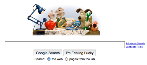 wallace and gromit google doodle