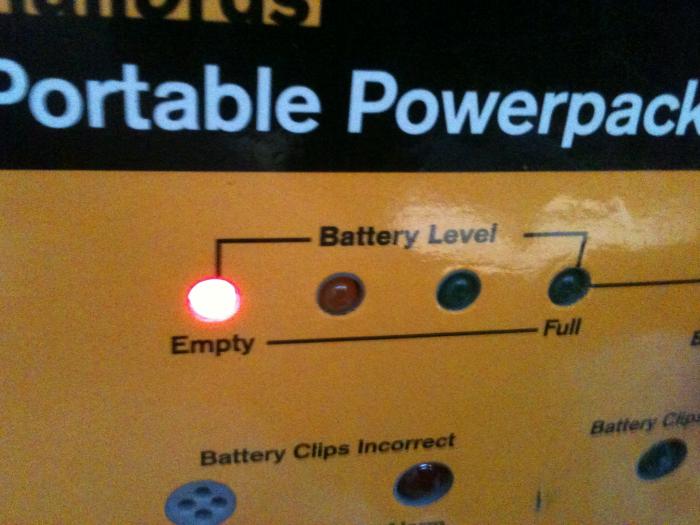 halfords power pack being charged by a solar gorilla