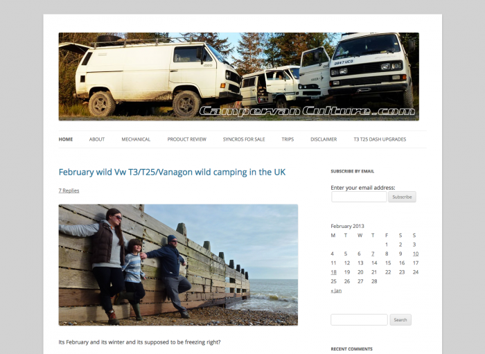 screengrab of campervanculture.com