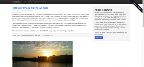 eatstatic demo site screengrab