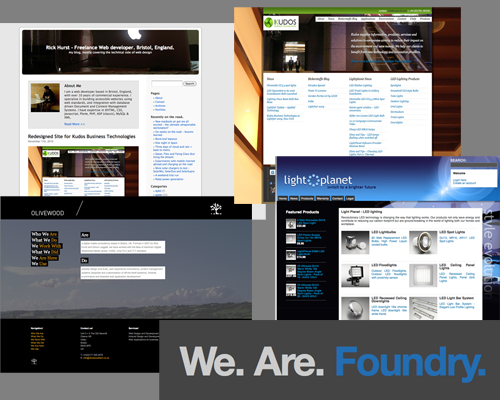 different stuff that Rick Hurst does - freelance web developer, olivewood, kudos, lightplanet, foundry different stuff that Rick Hurst does - freelance web developer, olivewood, kudos, lightplanet, foundry